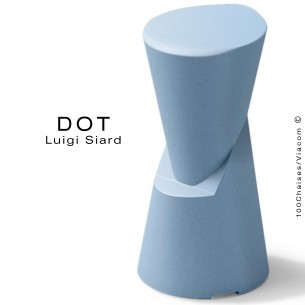Tabouret de bar DOT, structure plastique couleur bleu clair