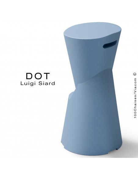 Tabouret de bar DOT, structure plastique couleur bleu clair