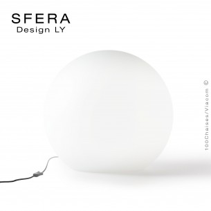 Sphère lumineuse SFERA sur prise secteur, structure plastique 400mm.