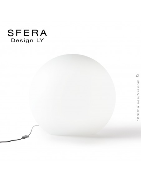 Sphère lumineuse SFERA sur prise secteur, structure plastique 400mm.