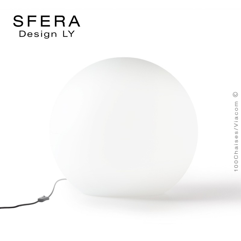Sphère lumineuse SFERA sur prise secteur, structure plastique 400mm.