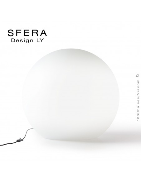  	Sphère lumineuse SFERA sur prise secteur, structure plastique 600mm.