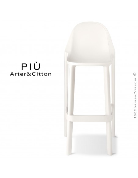  Tabouret de bar PIÙ, structure plastique couleur blanc