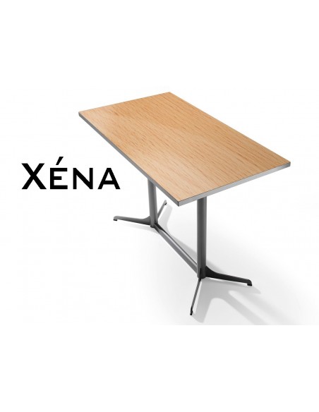 Xéna table rectangulaire, plateau finition hêtre naturel.
