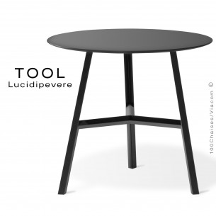 Table TOOL 45, structure en acier peint noir.