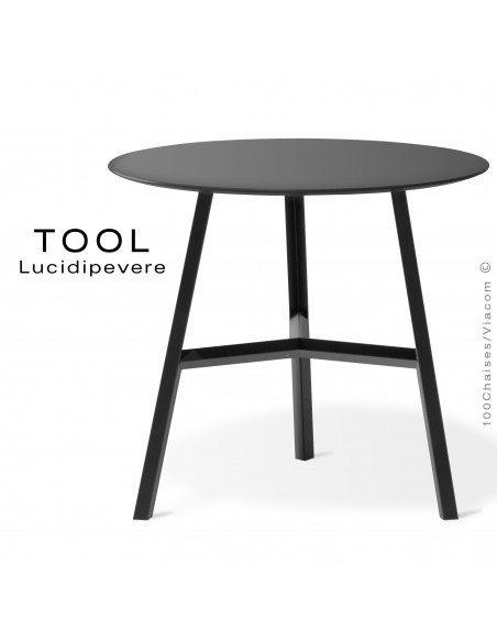 Table TOOL 45, structure en acier peint noir.