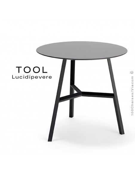 Collection de table TOOL, structure en acier peint métallique.