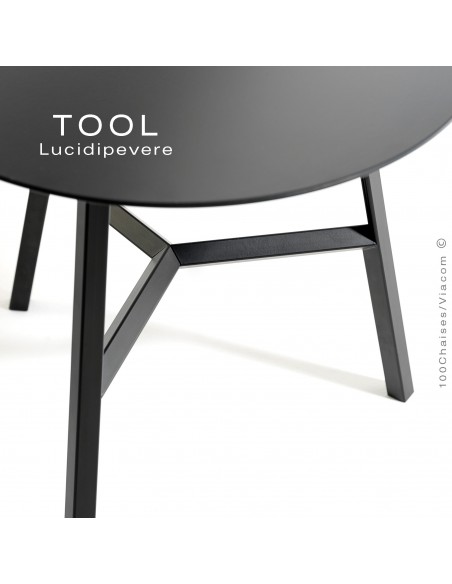 Collection de table TOOL, structure en acier peint métallique.