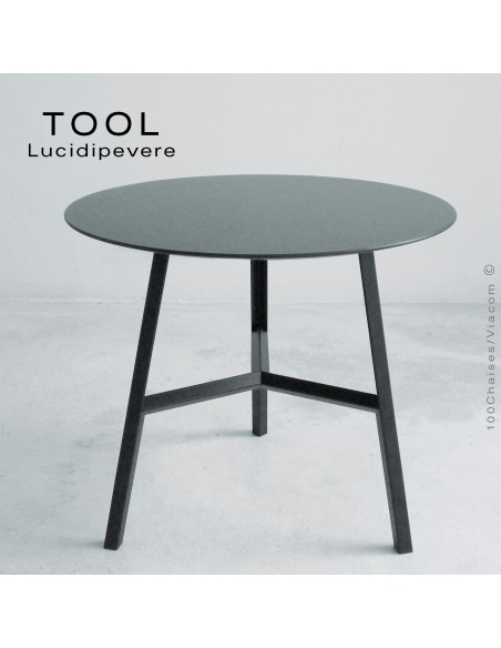 Collection de table TOOL, structure en acier peint métallique.