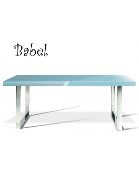 BABEL table structure acier, finition plateau bleu réf.: 01