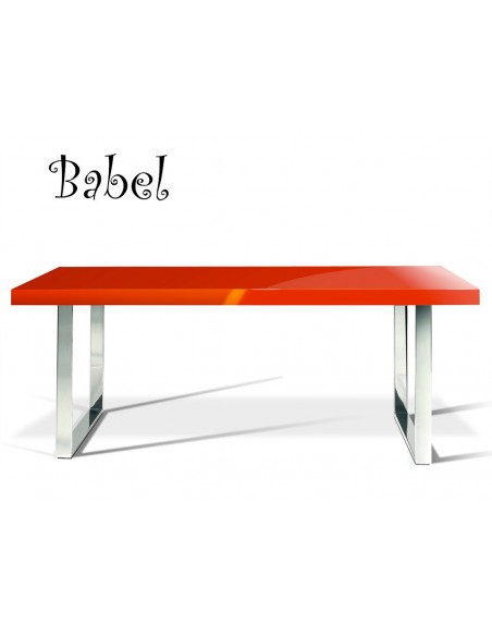 BABEL table structure acier, finition plateau orange réf.: 13