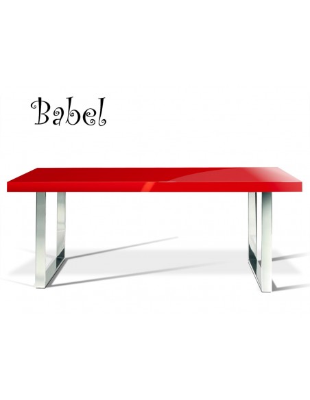 BABEL table structure acier, finition plateau rouge réf.: 63
