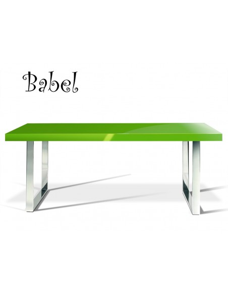 BABEL table structure acier, finition plateau vert réf.: 12
