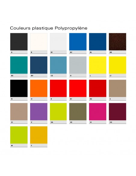 Palette couleur plastique polypropylène pour tabouret design "Le 2525".