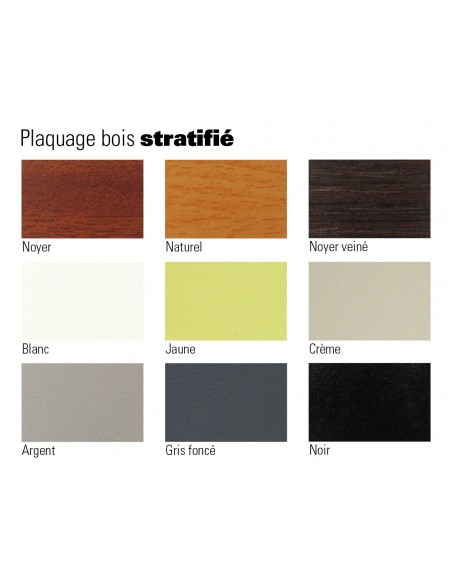 BRISA table carré et rectangulaire en bois, gamme finition stratifié au choix.