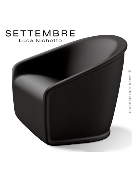 Fauteuil SETTEMBRE, structure monobloc plastique noir