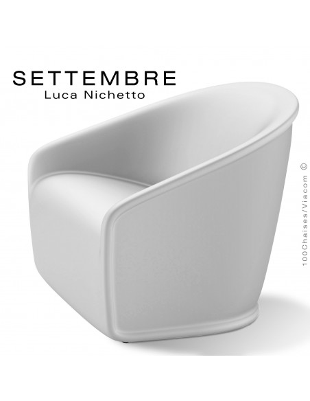 Fauteuil SETTEMBRE, structure monobloc plastique blanc