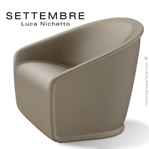Fauteuil SETTEMBRE, structure monobloc plastique crème