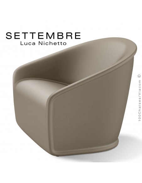 Fauteuil SETTEMBRE, structure monobloc plastique crème