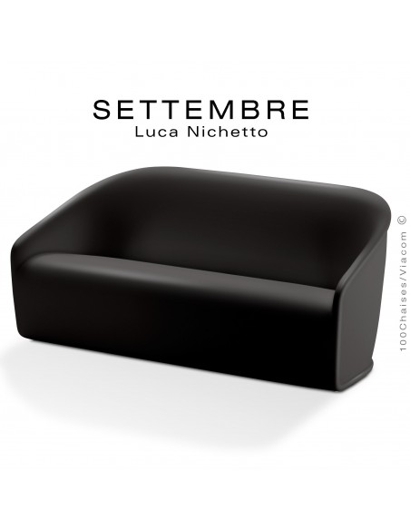 Canapé SETTEMBRE, structure monobloc plastique couleur noir.