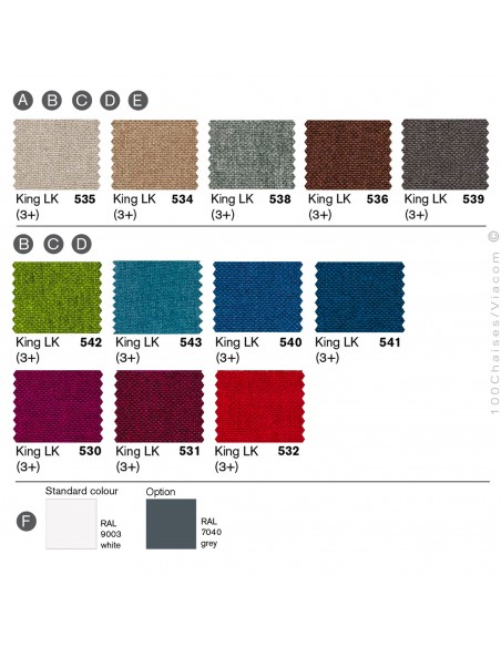Fauteuil lounge PRIVÉE, gamme tissu King-LK du fabricant FIDIVI, couleurs aux choix.
