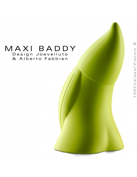 Nain de jardin plastique BADDY Maxi, statuette déco plastique couleur vert.