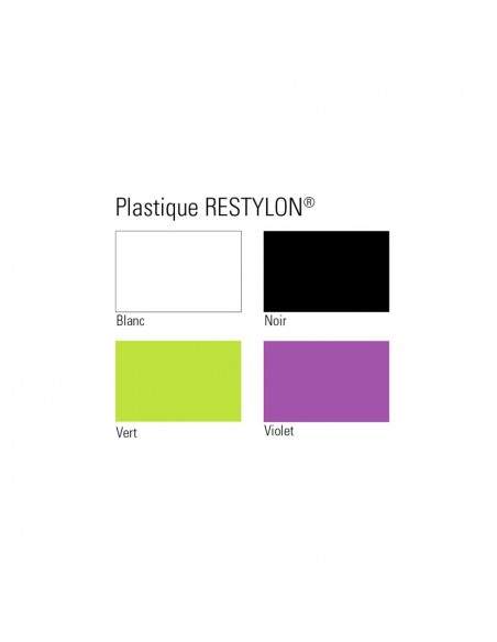 Palette couleur assise plastique pour tabouret de bar MOU-SW75, piétement bois de hêtre vernis au choix.