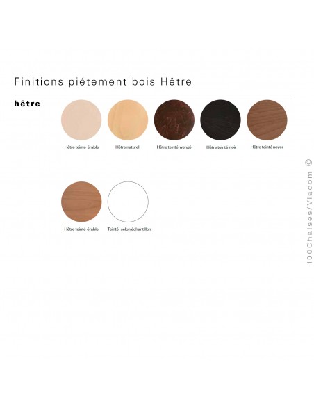 Palette finition bois pour banquette design NOMAD, piétement bois teinté au choix.