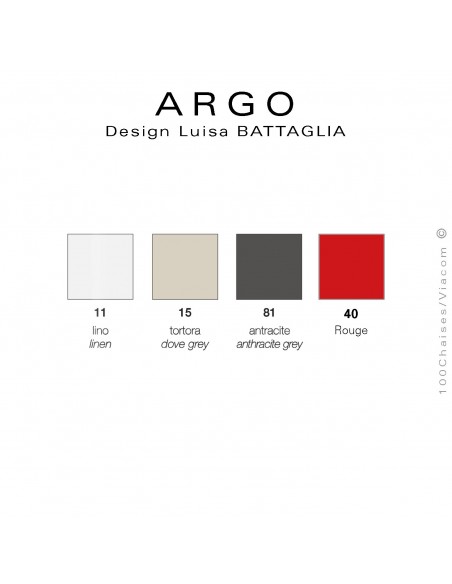Petite table d'appoint ARGO, palette couleur fabricant disponible.