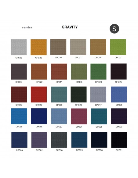 Gamme tissu Garvity du fabricant CAMIRA.