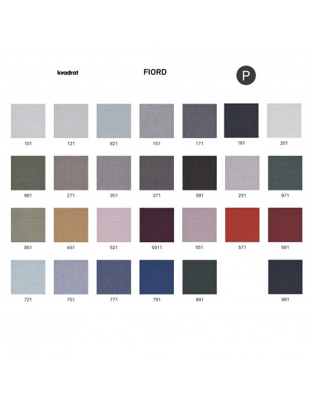 Gamme tissu Fiord du fabricant KVADRAT.
