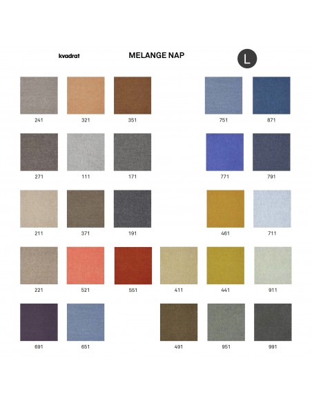 Gamme tissu Melange-NAO du fabricant KVADRAT.