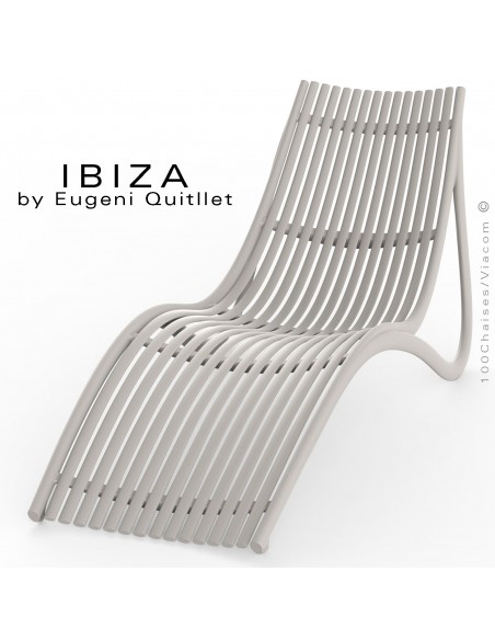 Bain de soleil design IBIZA, structure plastique couleur écru.