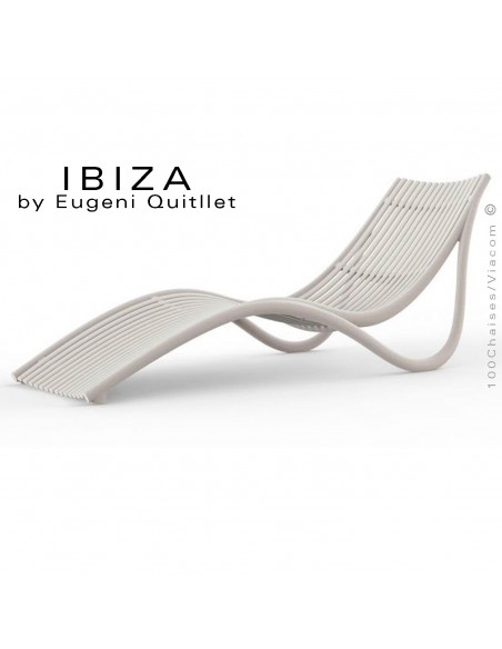 Bain de soleil design IBIZA, structure plastique couleur écru.