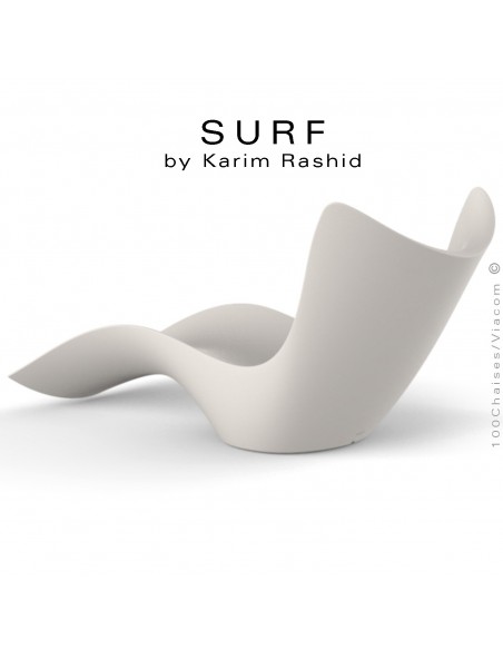 Bain de soleil ou chaise longue design SURF, structure résine mat de couleur.