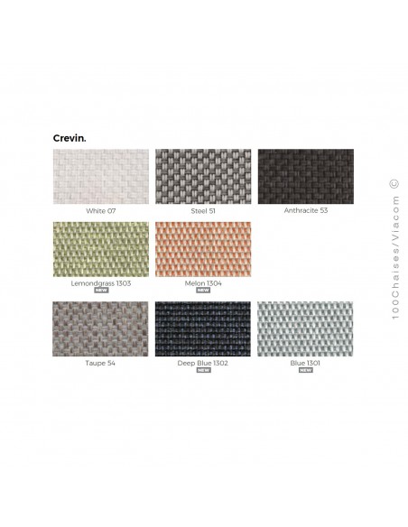 Tissu gamme CREVIN pour bain de soleil ou chaise longue design SPRITZ.