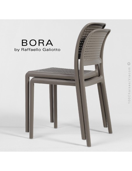 Collection BORA, sturcture et assise plastique couleur.