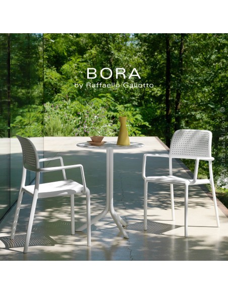 Collection RIVA, BORA, COSTA sturcture et assise plastique couleur.