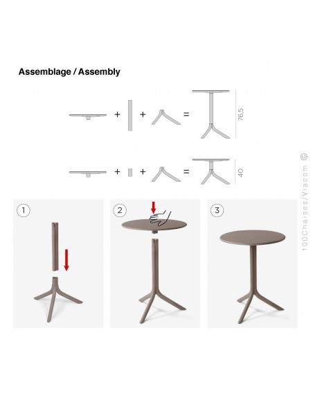 Assemblage table STEP.