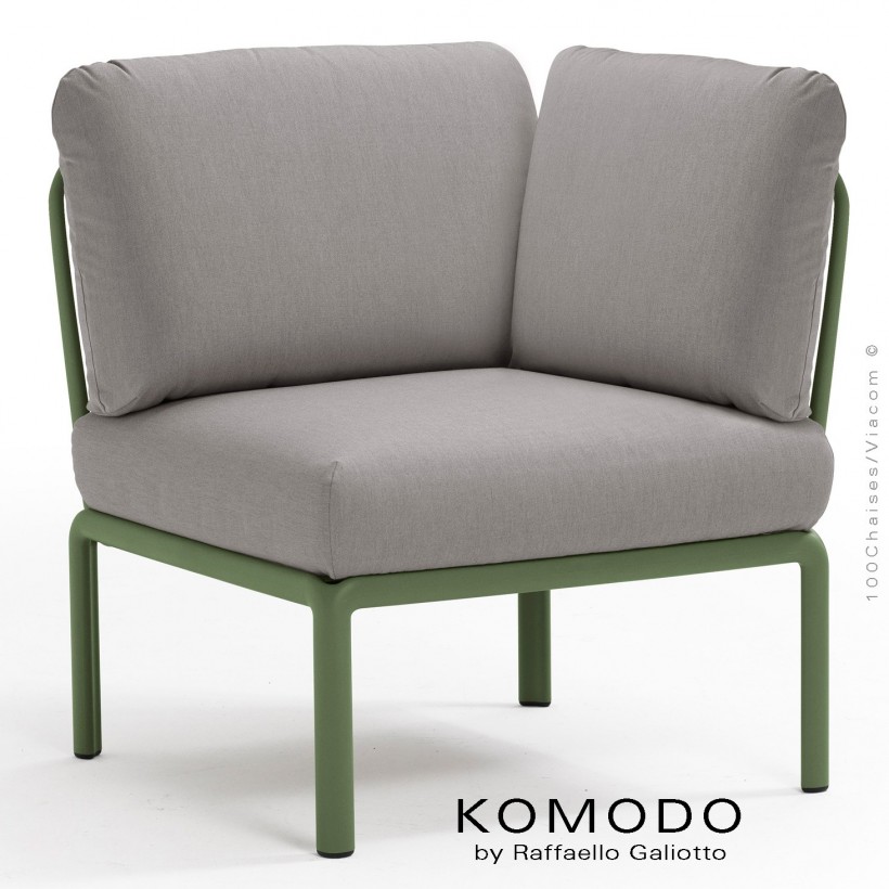 Élément d'angle canapé modulaire KOMODO, structure plastique, avec