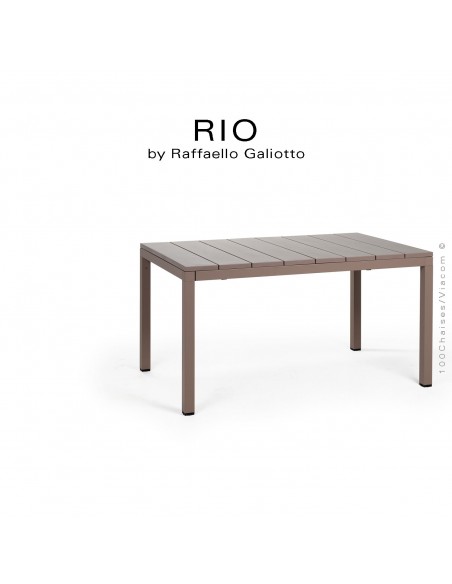 Collection RIO, plateau rectangulaire extensible, 4 pieds.