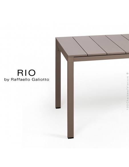 Collection RIO, plateau rectangulaire extensible, 4 pieds.