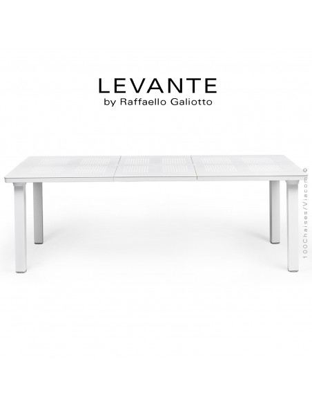 Collection LEVANTE / LIBECCIO, plateau rectangulaire extensible, 4 pieds.