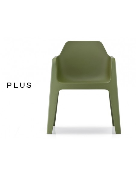 PLUS fauteuil design plastique de couleur vert.