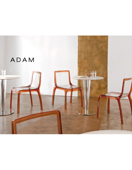Table ronde ADAM colonne conique plastique (lot de 6 tables)