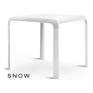 SNOW table pour terrasse, couleur blanche (lot de 6 tables).