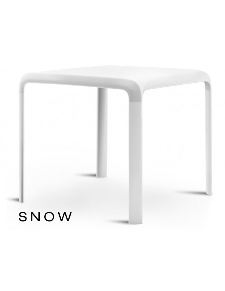 SNOW table pour terrasse, couleur blanche (lot de 6 tables).
