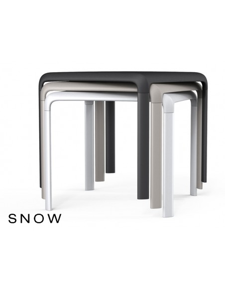 SNOW table pour terrasse, couleur au choix (lot de 6 tables).