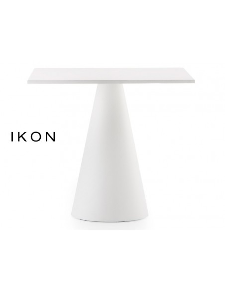 IKON table design conique blanche (lot de 3 tables).