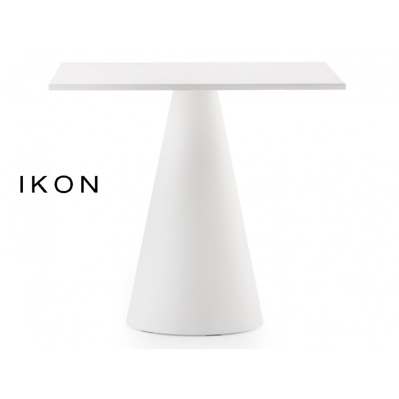 IKON table design conique blanche (lot de 3 tables).